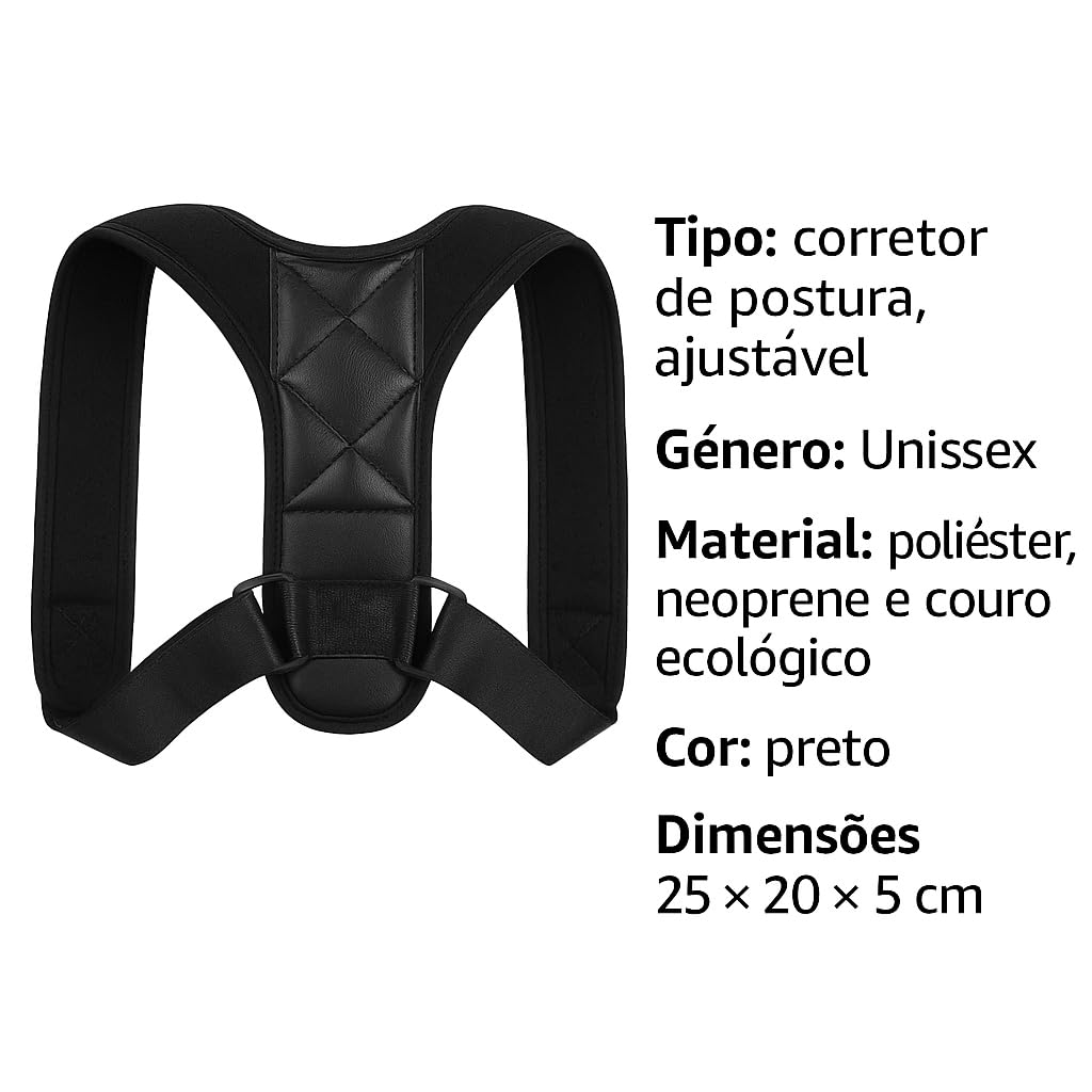 Cinto corretor de postura para as costas, prevenção de corcunda.
