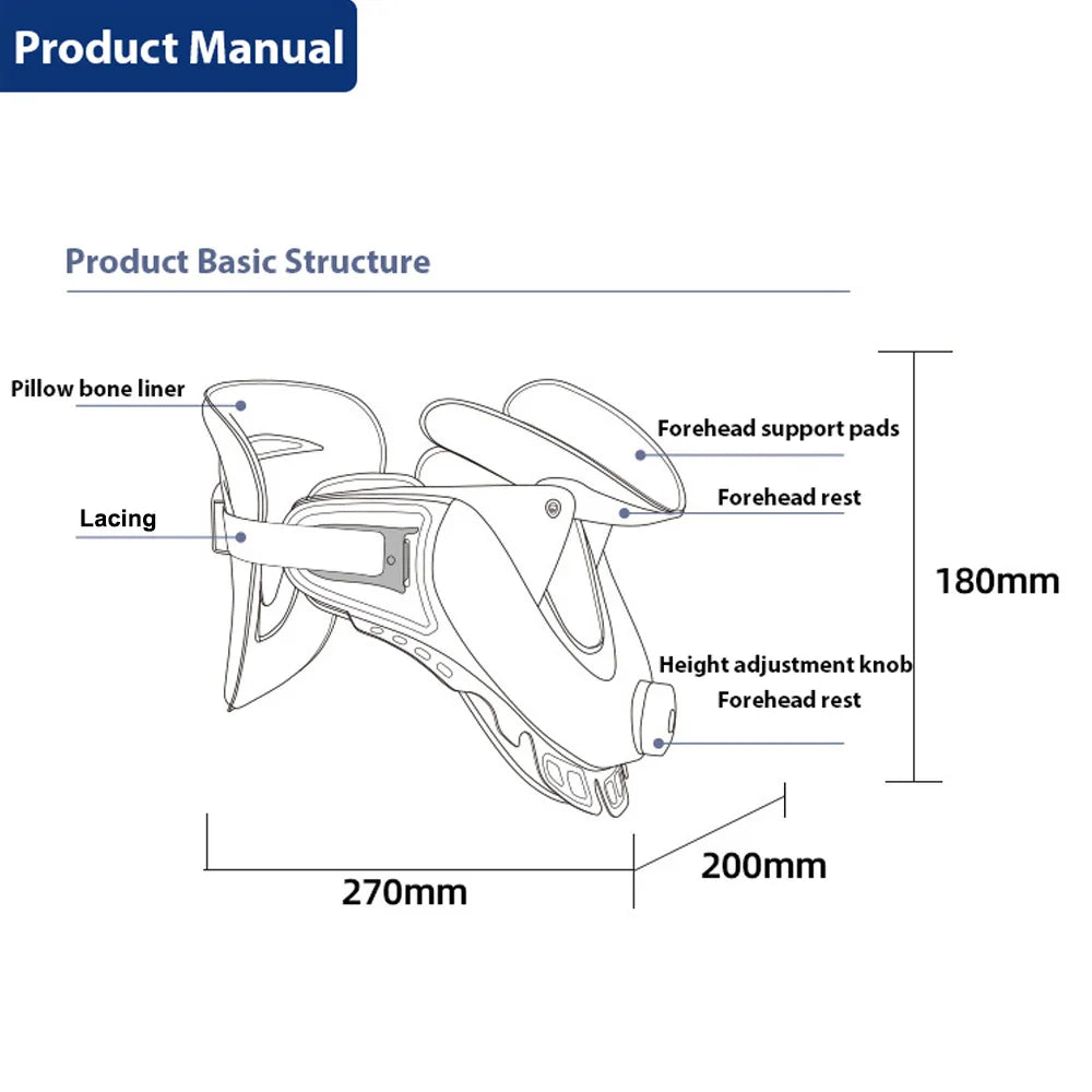 Colar cervical com bolsa de ar.