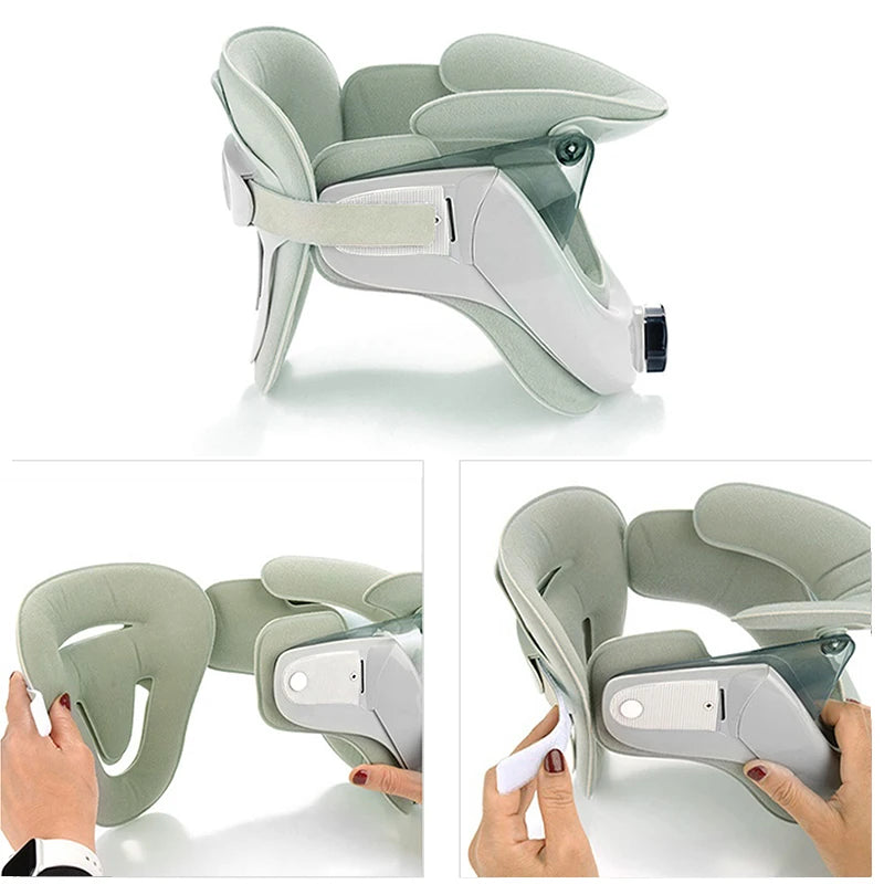 Colar cervical com bolsa de ar.